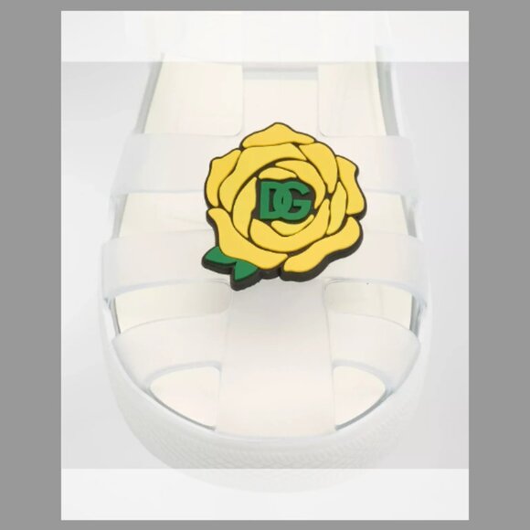 Dolce&Gabbana NWT Girl's DG Logo Jelly Sandals (Sizd 12 Toddler) - Picture 4 of 7